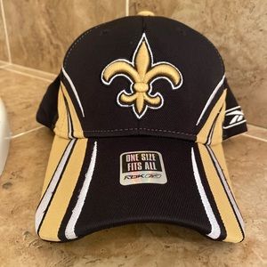 NWT New Orleans Saints Baseball Cap Fitted NFL Football Reebok Men Adult Retro